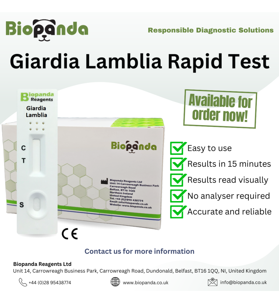 Giardia Lamblia Schnelltest-Kassette - 10 Stk.