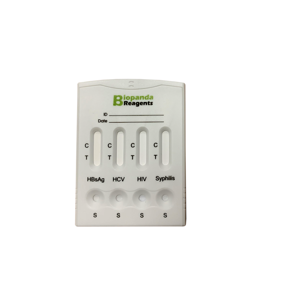 HIV, HBsAg, HCV, & Syphilis Combo Rapid Test Cassette (WB/S/P) - 10 Stk.