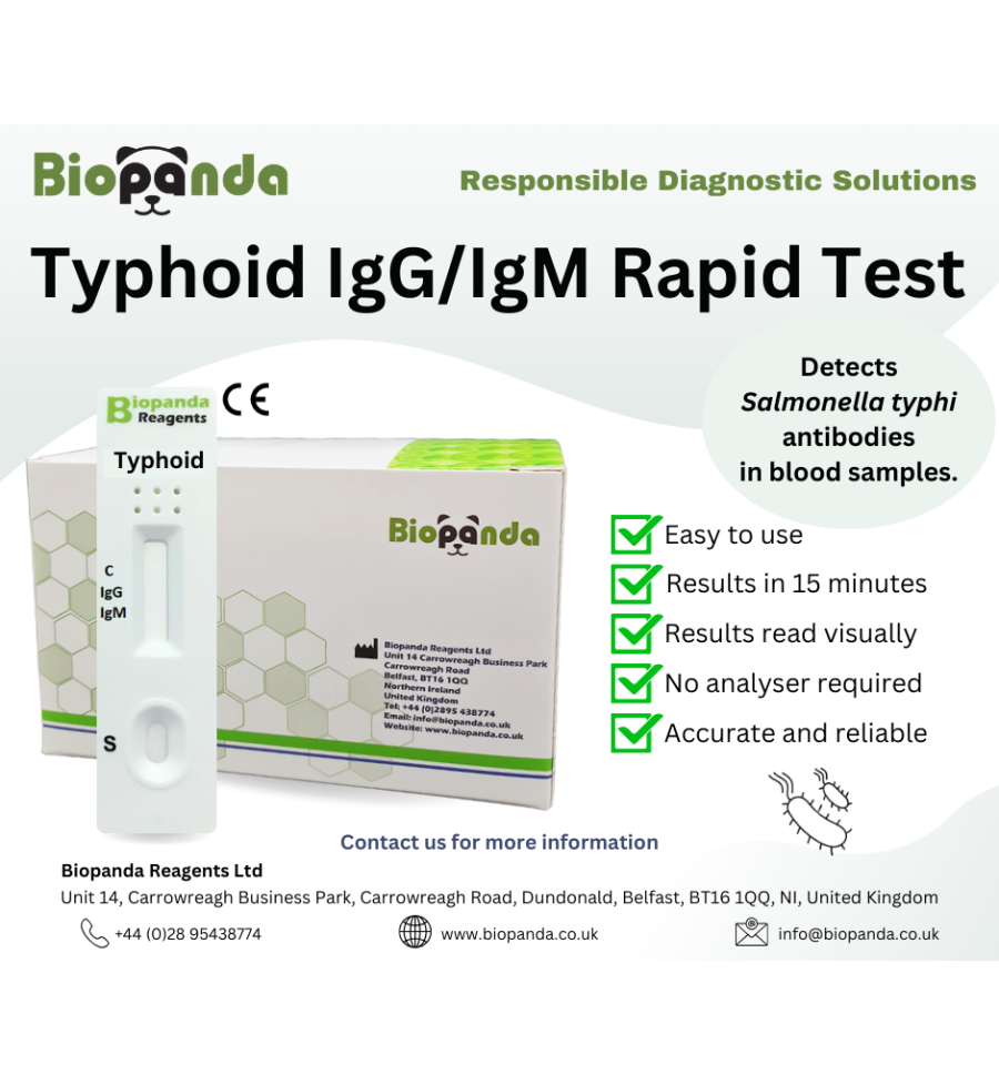 Typhoid IgG/IgM Schnelltest-Kassette S/P - 20 Stk.